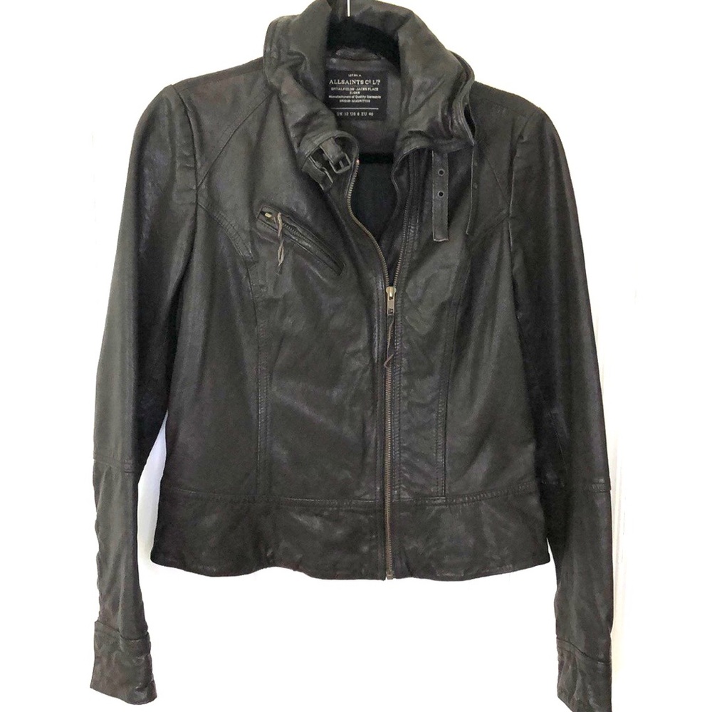 All Saints Black Leather Jacket
